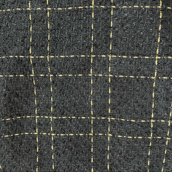 Forever 21 Navy and Metallic Gold Tweed Fully Lined Mini Skirt Sz. S - Picture 5 of 10